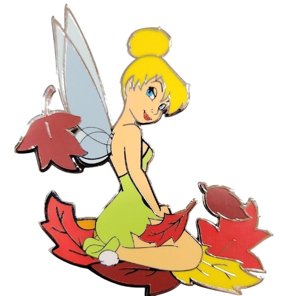 Disney Pin Tinker Bell Peter Pan Fairy Fall Leaves Autumn Leaf Paris DLP 00005